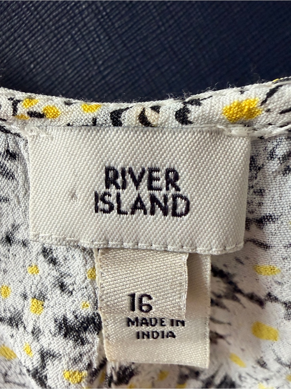 river island Floral Spaghetti Strap Cami Tank Top - Yellow/Black Floral size 16 - Picture 5 of 5